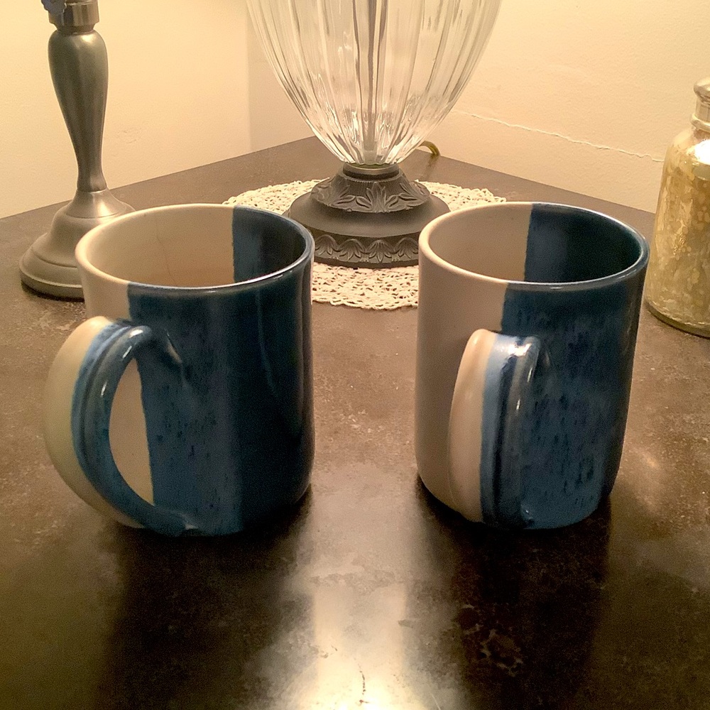 Set of two wizard of clay Pottery coffee mugs
